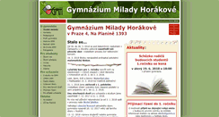 Desktop Screenshot of gymh.cz